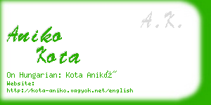 aniko kota business card